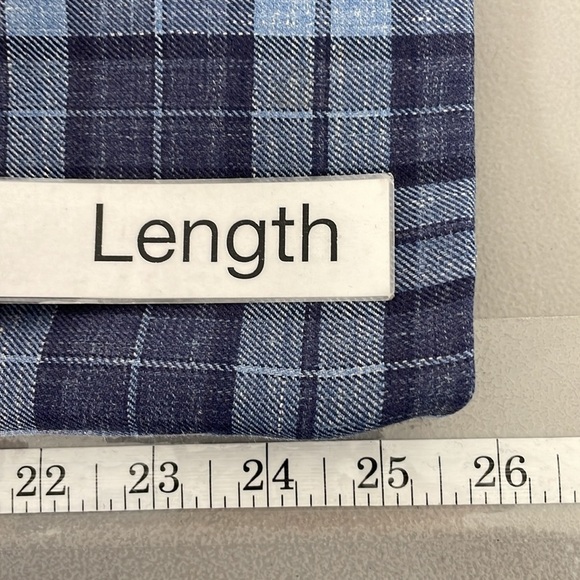 Davide Cenci Blazer Women's 10 Blue Plaid Jacket Button Collar Office Business - Picture 15 of 15